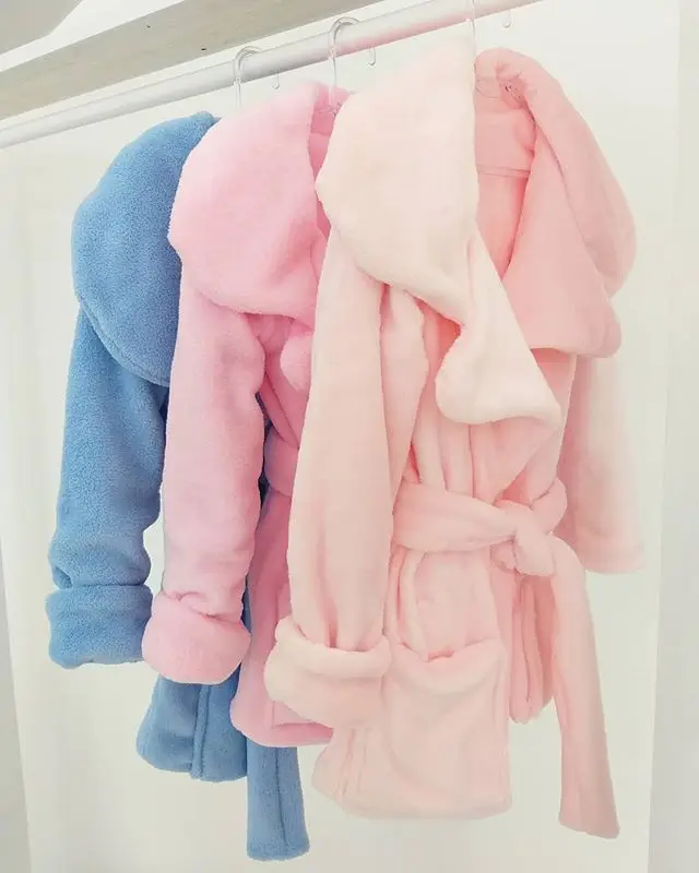 Одежда для малышей в стиле унисекс халат осень зима толстый длинный