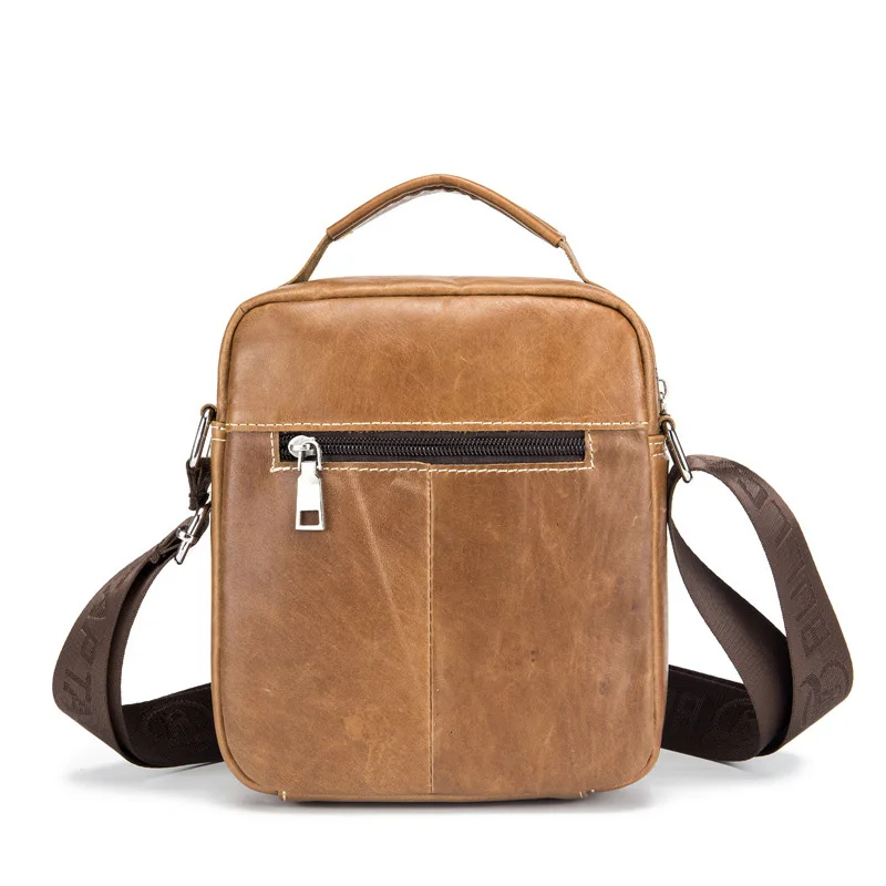 Ретро модные брендовые мужские сумки из натуральной кожи Мужская