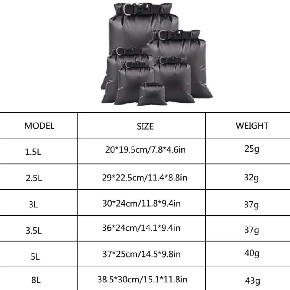

6pcs/lot Outdoor Portable Waterproof Dry Bag Camping Hiking Canoe Floating Boating Ultralight Backpacks Sack Storage Pouch