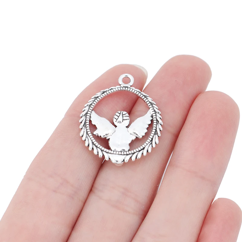 ZXZ 10 шт. круглые музыкальные гитары амулеты ангелы бусины для Nekcklace ювелирных