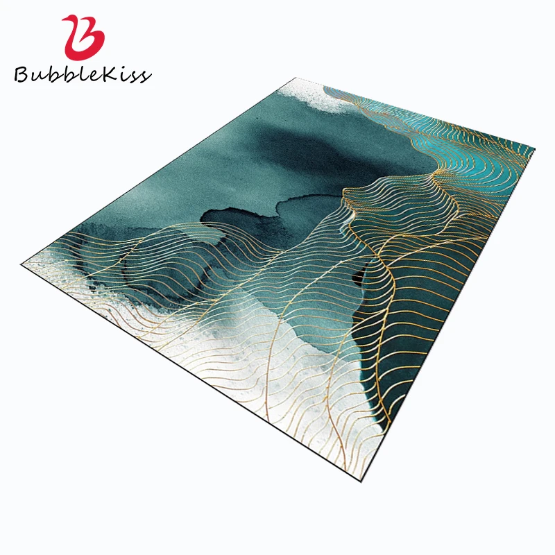 Ковры из полиэстера с изображением воздушных поцелуев для гостиной золотая