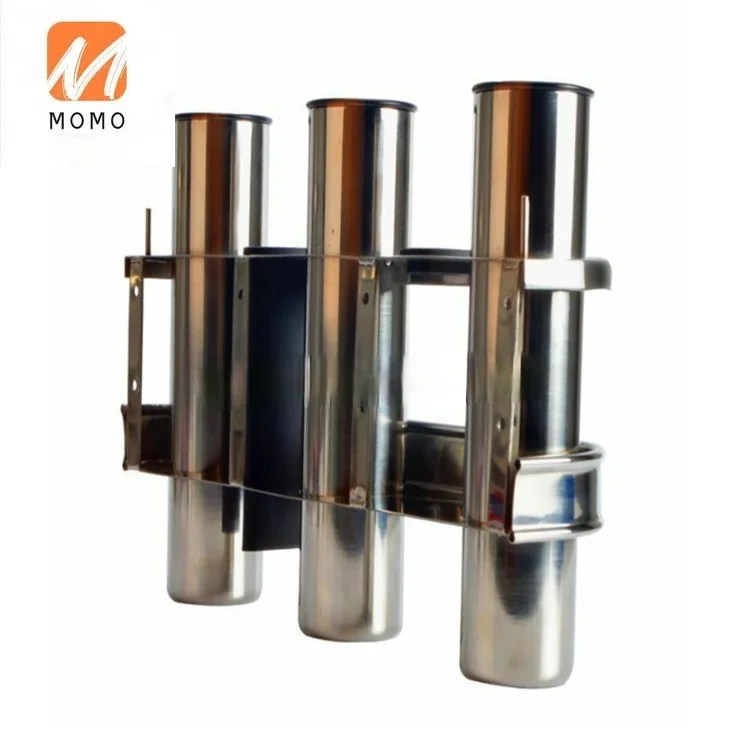 

Boat stainless steel triple fishing rod holder racks fishing rod holder 3 rack for boat