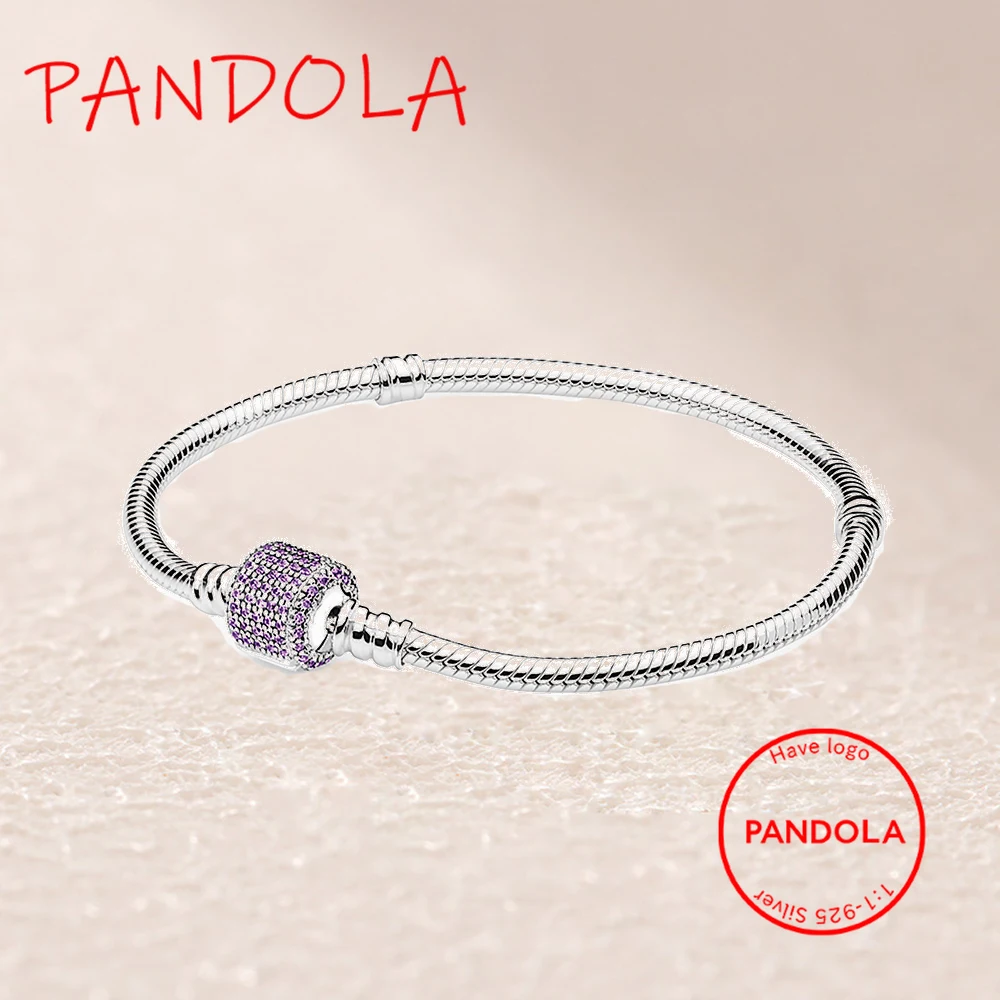 

590723CFP MOMENTS PAVE SILVER BRACELET Purple