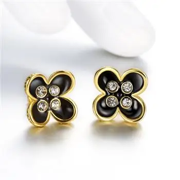 

Decoration Hot Personality Four-leaf Clover Gold Ladies Stud E1040-A LKN18KRGPE1040