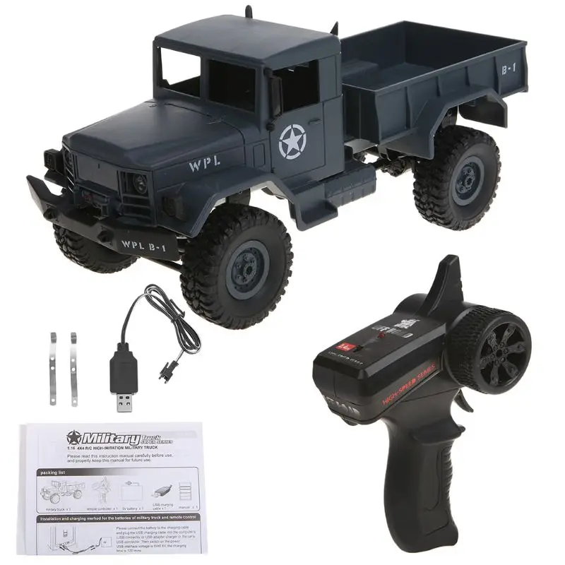 Детский подарок WPL B 24 1: 16 RTR 2 4G военный Радиоуправляемый автомобиль 4 WD с