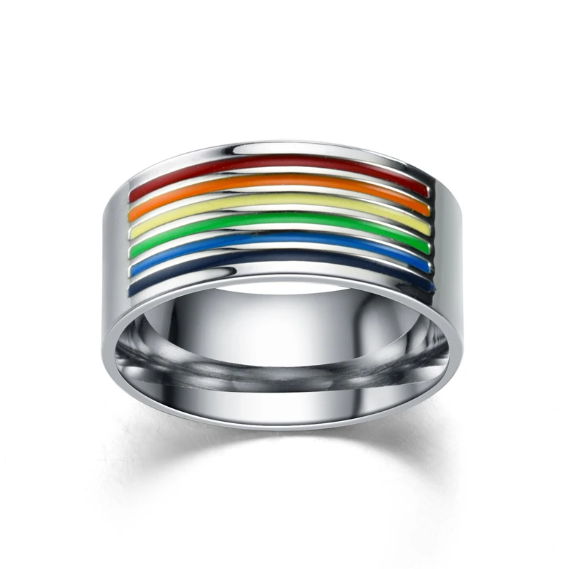 2020 кольцо Радужное гордости из нержавеющей стали мужские ювелирные изделия