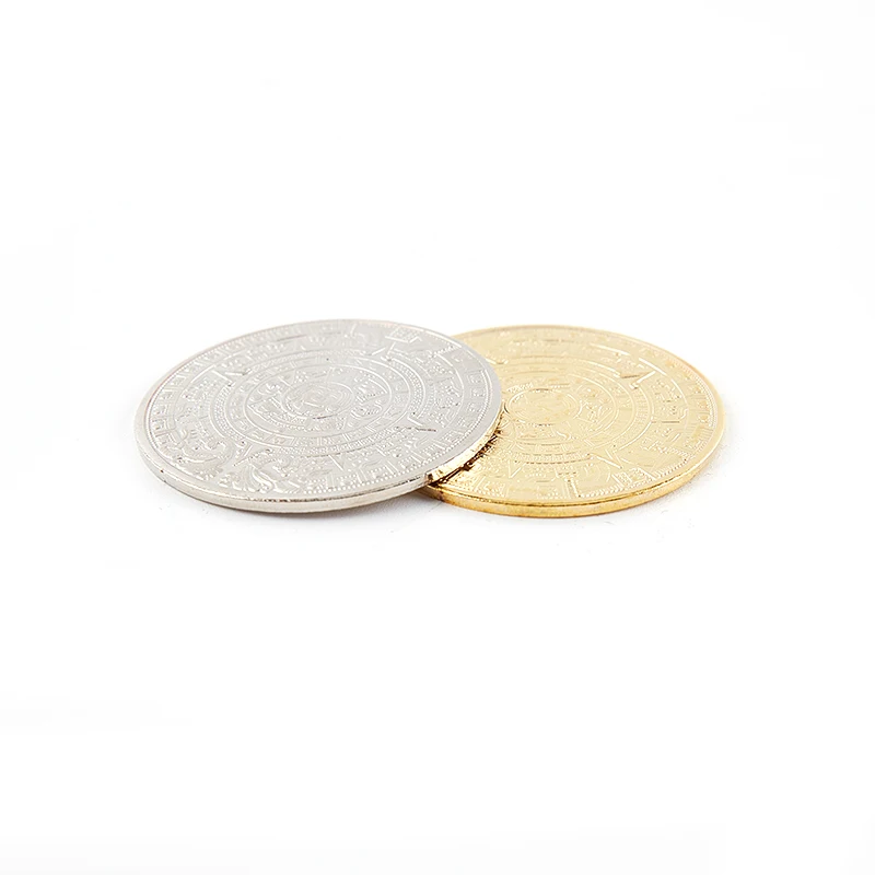 Монеты для украшения дома золотистые серебристые нестандартные монеты с