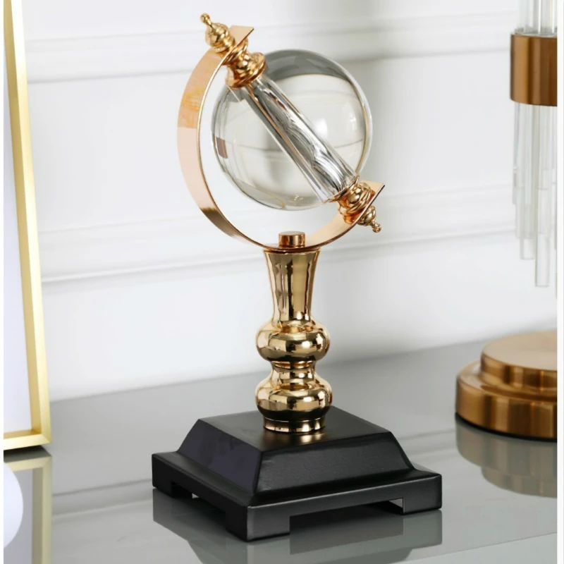 

European Crystal earth decoration study living room wine cabinet soft decoration home model room office table