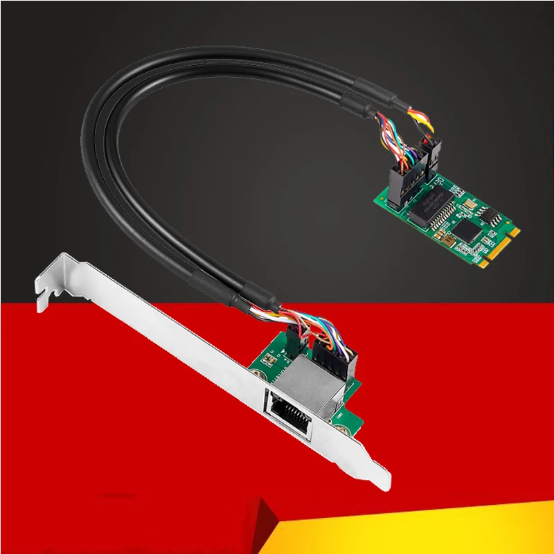 Сетевая карта 2 5G M2 к RJ45 1 порт 2500 Мбит/с M.2 b Ключ M для PCIe 5 ГБ Ethernet-карта LAN