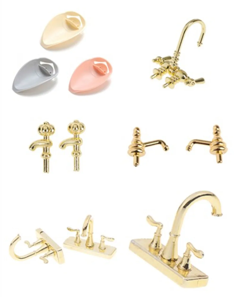 1/2 шт сплав кукольный домик кран модель моделирования мебель игрушки 1:12