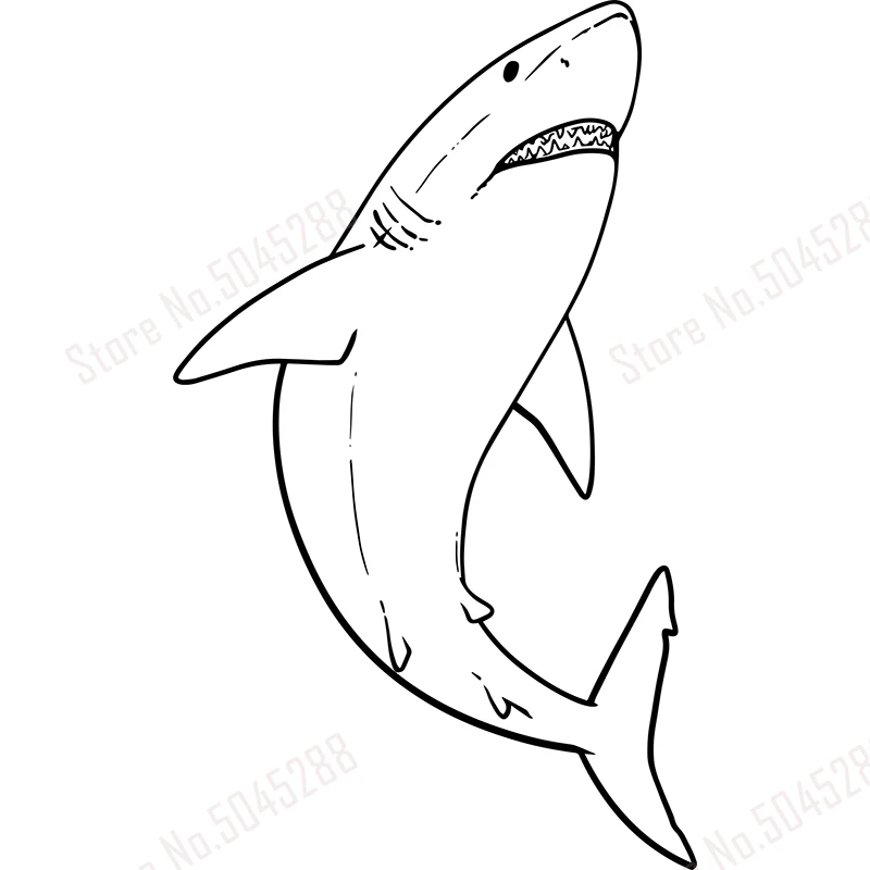 Наклейки на окно автомобиля с изображением акулы яростное животное наклейки в