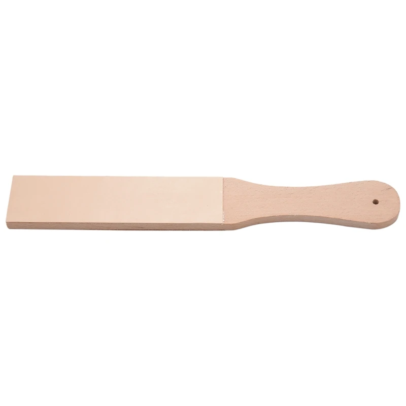 

Knife Sharpener Set Wooden Handle Leather Sharpening Strop Handmade Razors Polishing Board And Polishing Wax Leather Paste