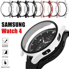 Case+Glass Cover for Samsung Galaxy Watch 4 40mm 44mm PC Matte Case Protective Bumper Shell Watch Accessories 2021 New