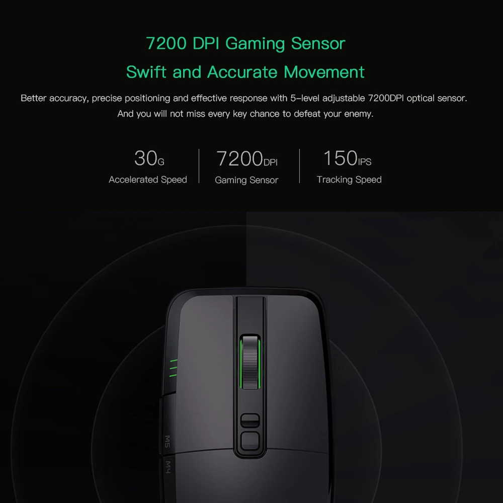 Xiaomi игровая беспроводная мышь компьютерная Проводная RGB 2 4 г 7200 точек/дюйм