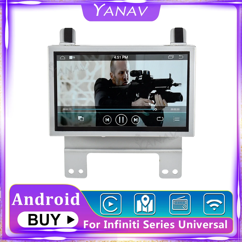 

Android Auto Radio HD Stereo For Infiniti Series Universal Carplay Multimedia MP4 Player DVD GPS Navigation Head Unit Touch 64G