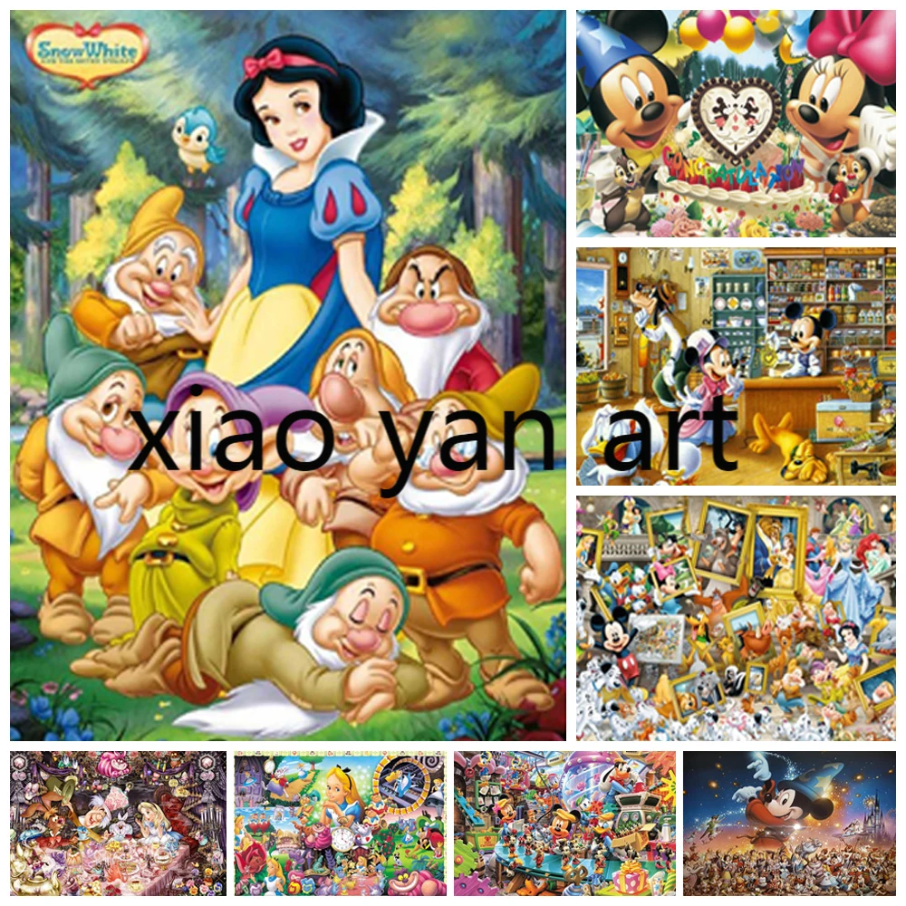 

Набор для алмазной вышивки «сделай сам», картина из страз «сделай сам» в стиле Диснея, сказка, Белоснежка/Микки Мауса, мозаика из страз, выши...