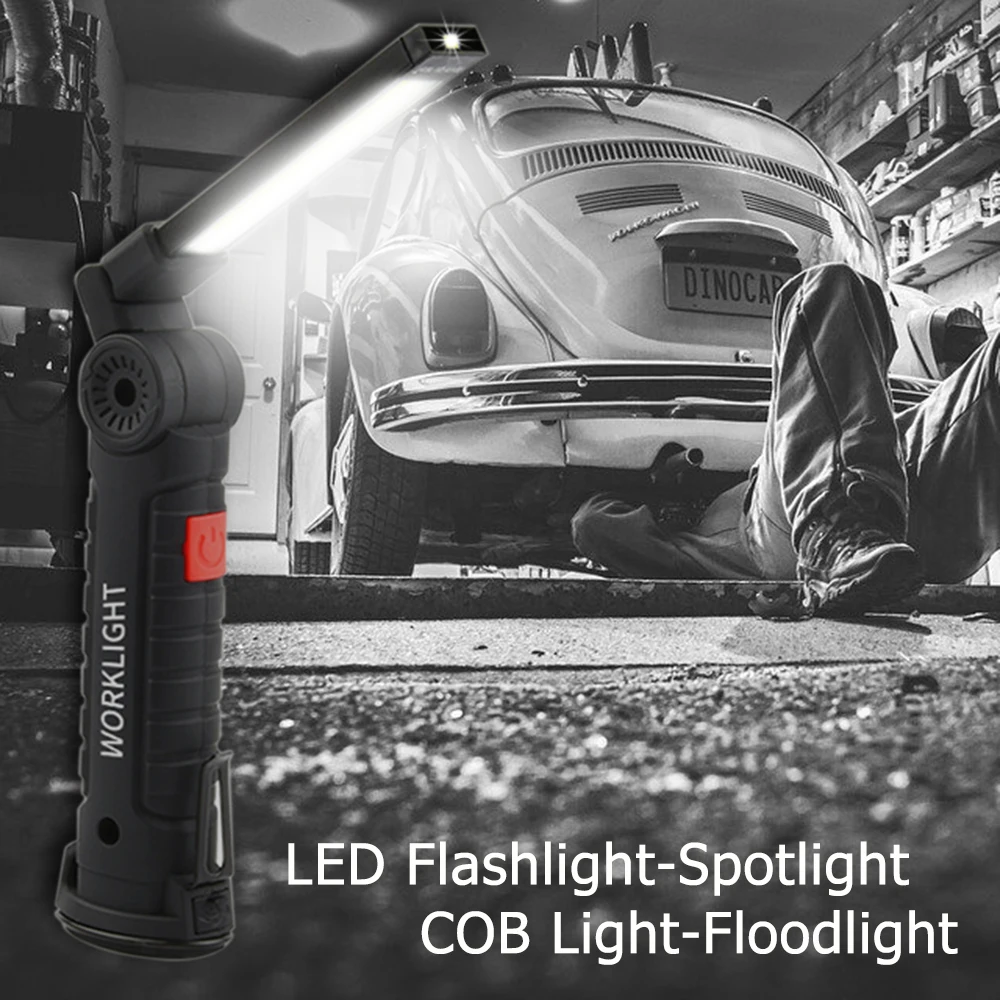 

Cob Working Light Led Flashlight Rechargeable UVC Germicidal Lamp Ultraviolet Flashlight Tactical Magnet Flashlight Lantern