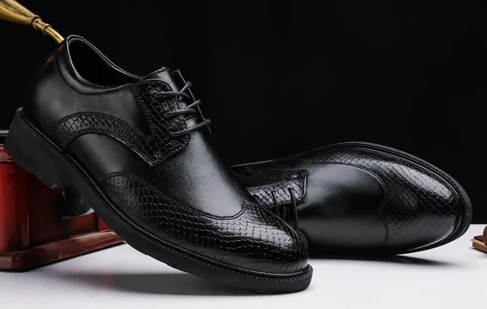 Мужские туфли из натуральной кожи с увеличением роста | Обувь