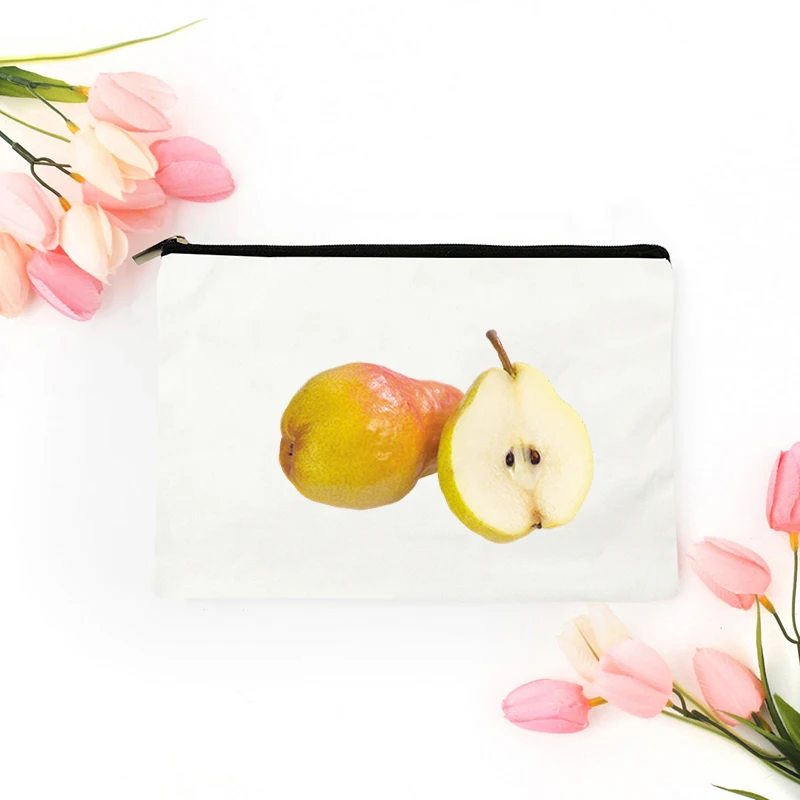 

Fruit Cosmetic Bag for Makeup Mini Pouch Free Shipping Bags Handbags Storage Women's Travel Kawaii Woman Make Up Organizer