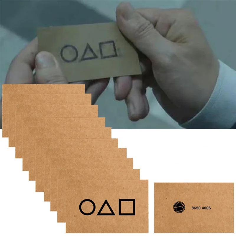 

Squid Game Business Card Invite Card The Same Peripheral Squid Game Invitation Card Cosplay Prop Game Accessories Christmas Gift