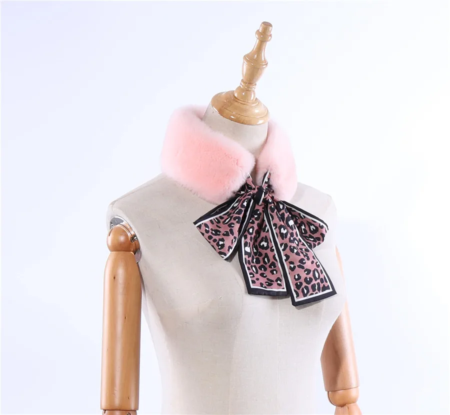 Light Pink SUPPEV&STTDIO, женский шарф из меха кролика Рекс, для девочек, натуральный мех, двухсторонний снуд, ленты, шарфы, зимний теплый шейный платок - Цвет: Light Pink