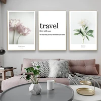 simplicity european style bedroom canvas decorative painting letter flower poster picture home wall art decoration accessories