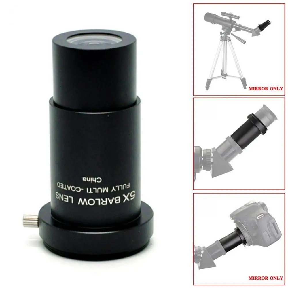 

1.25 Inch 5X 3X Barlow Lens Telescope Eyepiece Set for Celestron Astronomy Photography Accessory Fully Coated M42 Thread