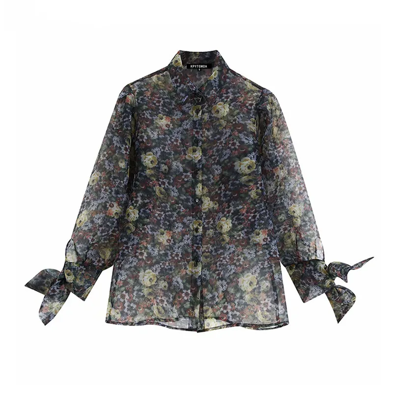 Женские блузки 2019 мода воротник с лацканами завязками и рукавом стильные рубашки