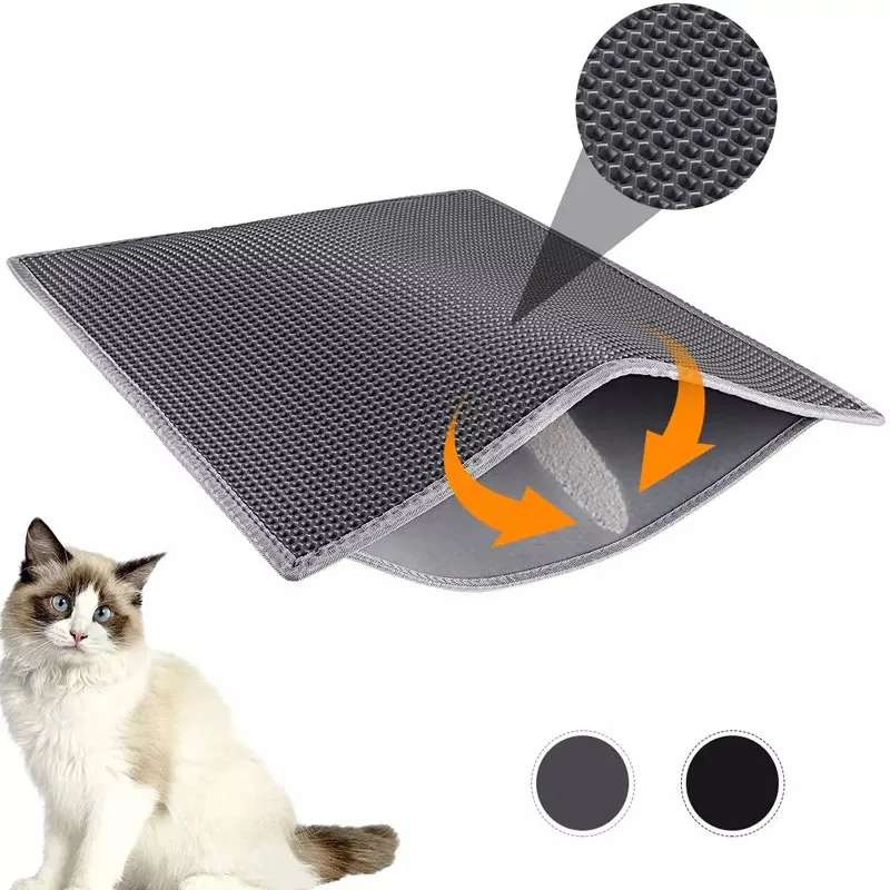 

Pet Cat Litter Mat EVA Double Layer Litter Cat Bed Pads Trapping Pets Litter Box Mat Pet Product Bed For Cats House Clean Mat