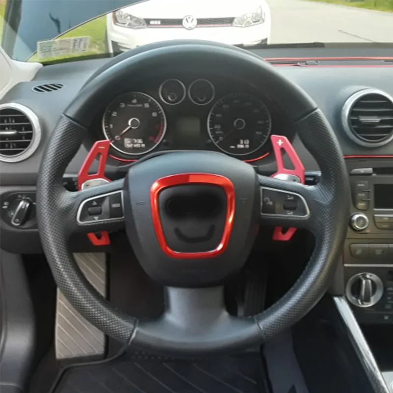 Автомобиль рулевое колесо сдвиг весло переключения для Audi A3 A4 A4L A5 A6 A7 A8 Q3 Q5 Q7 TT S3 R8 красный серебристый черный цвет