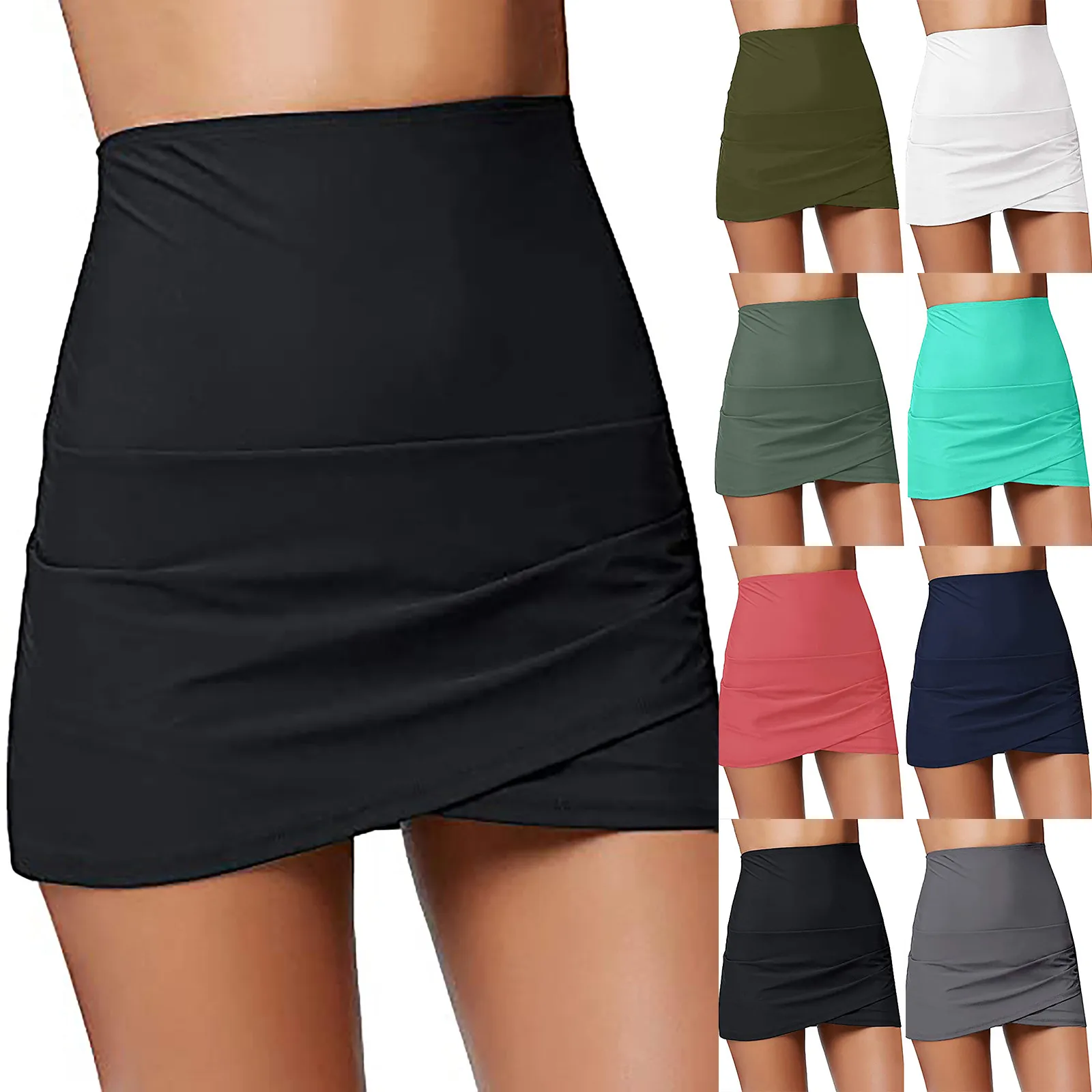 Для женщин размера плюс Плавание одежда Плавки бикини танкини короткая нарядная