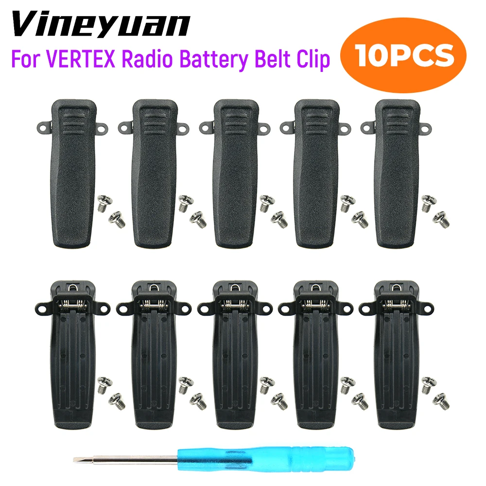 (Set of 10) VERTEX FNB-Z181Li Walkie Talkie - Belt Clip for Vertex EVX-C31, VZ-30, VZ-30-D0-5, VZ-30-G6-4