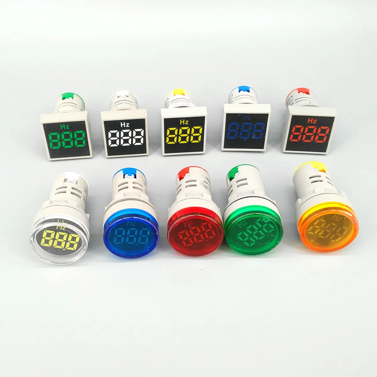 

22mm Measuring Range 0-99 Hz Digital Display Electricity Hertz meter Frequency Meter Indicator Signal Light Combo Tester