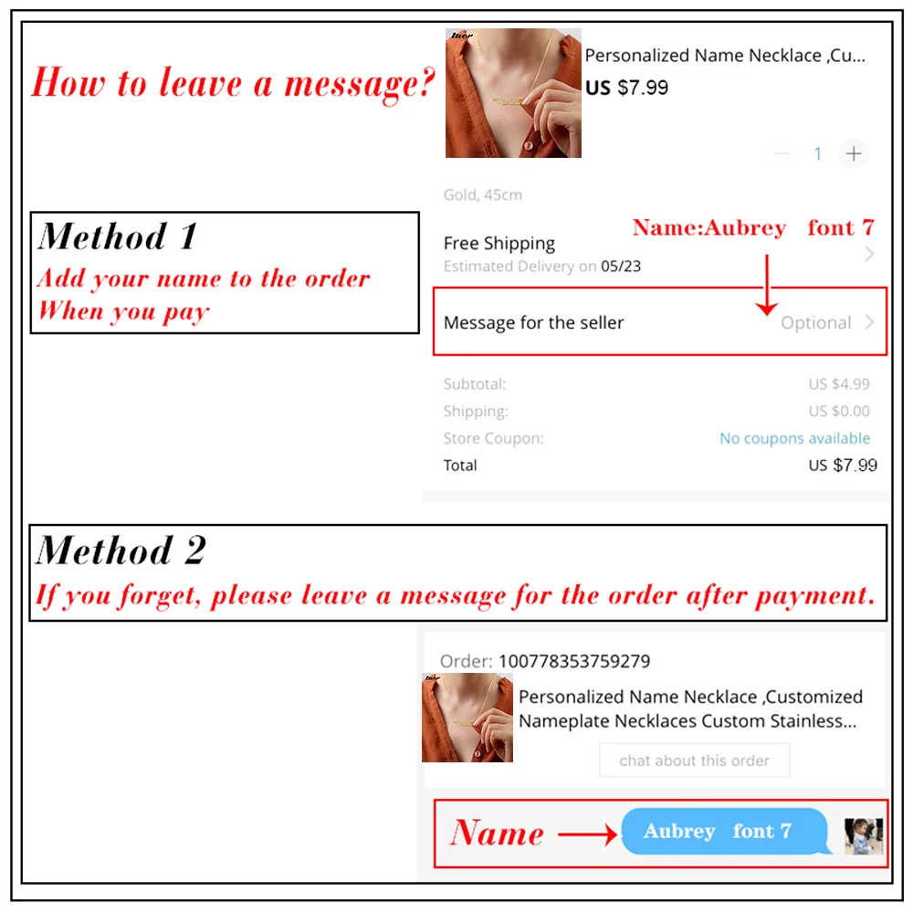 LUER Name Initial Necklace  Christmas Gift Name Necklace Gold  Dangle Name Necklace  Letter Name Necklace  Silver Name