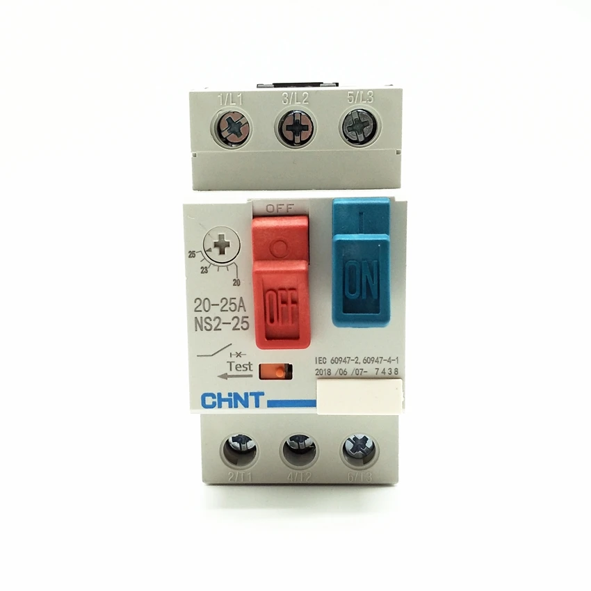 

CHINT Manual Motor Starter NS2-25 0.1-0.16A 0.16-0.25A 0.25-0.4A 0.4-0.63A 0.63-1A 1-1.6A 1.6-2.5A Motor protector motor starter