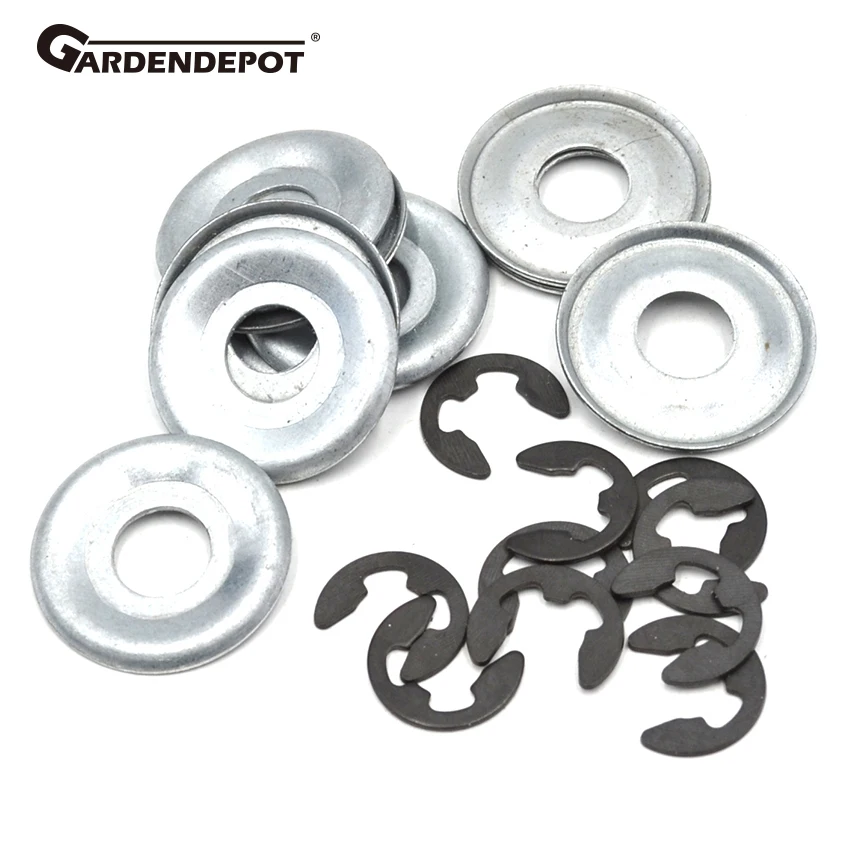 

PARTSPLUS 10PCS Clutch Drum Washer E-Clip Kit Fit STIHL 017 018 021 023 025 MS170 MS180 MS230 MS210 MS250 Replacement Parts