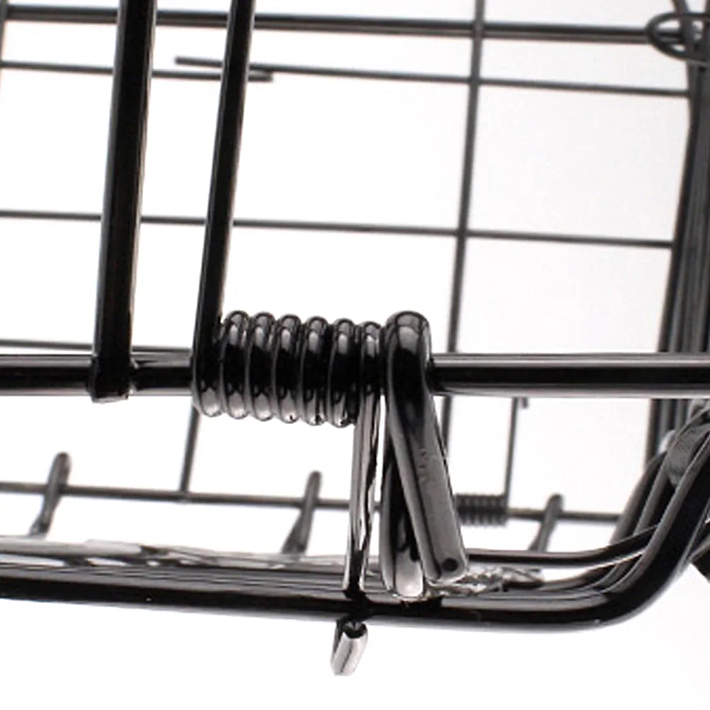 Bike Bicycle Basket Bag Foldable Metal Wire Front Rear Hanging For Mountain Folding | Автомобили и мотоциклы