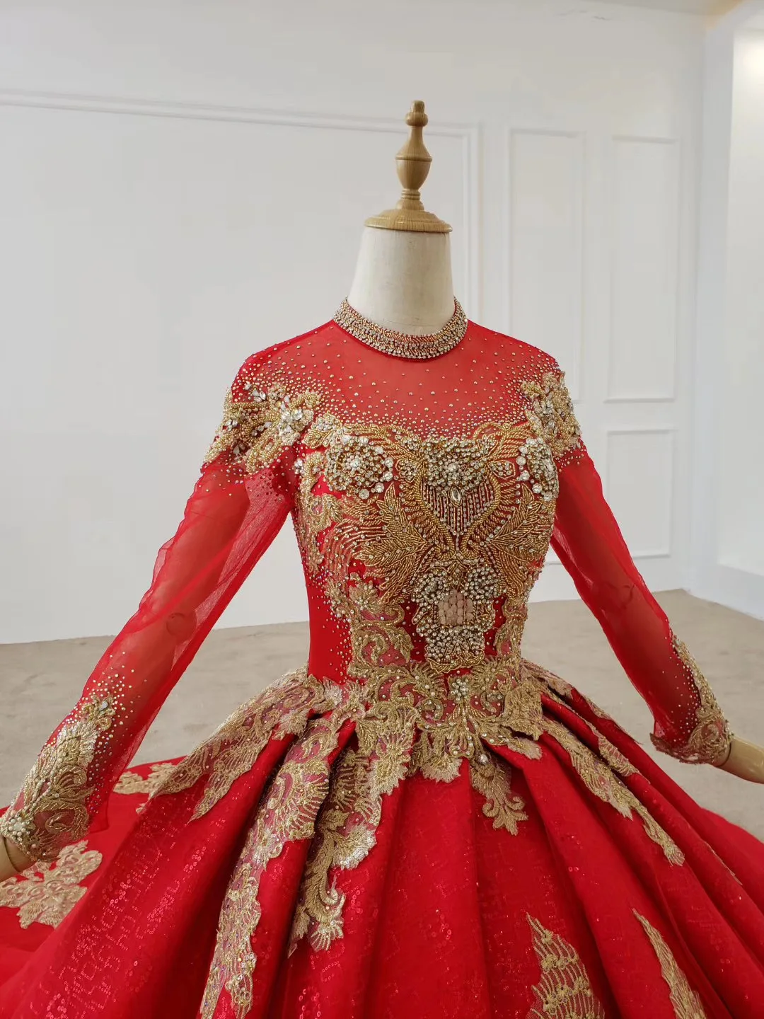 Puffy Sparkly Glitter Evening Dress Couture Luxury Prom Dresses 2020 Red Ball Abendkleider Kaftans Moroccan Celebrity Party Gown