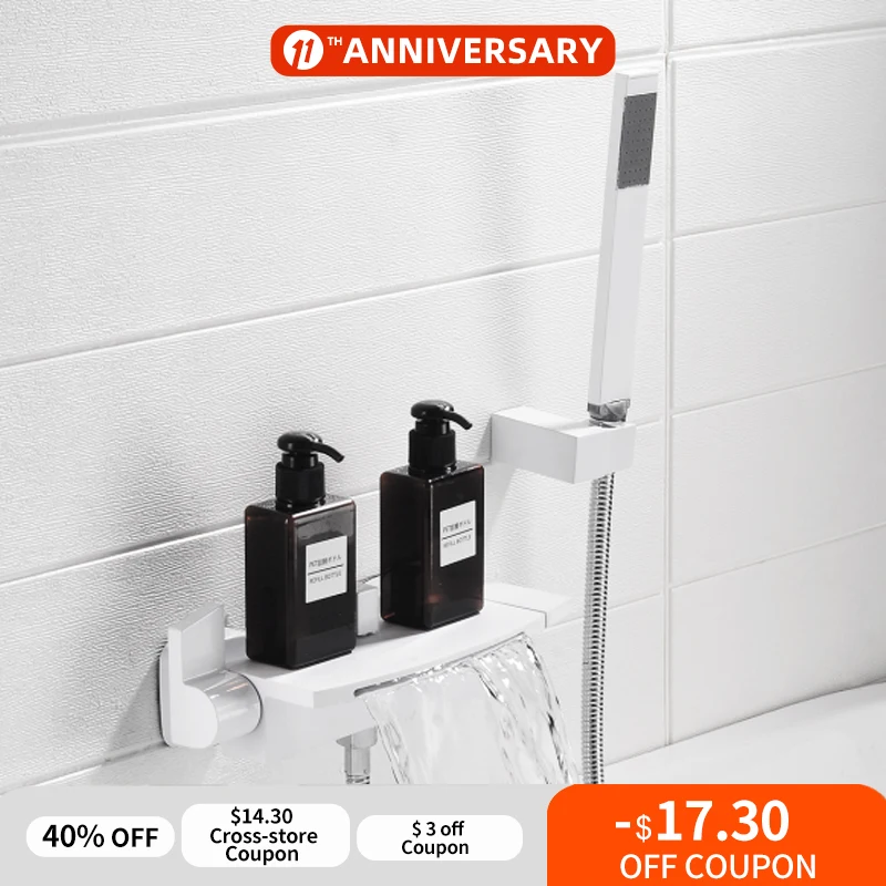 Набор для ванной комнаты SOGNARE белый смеситель ванны душа скрытый водопад |