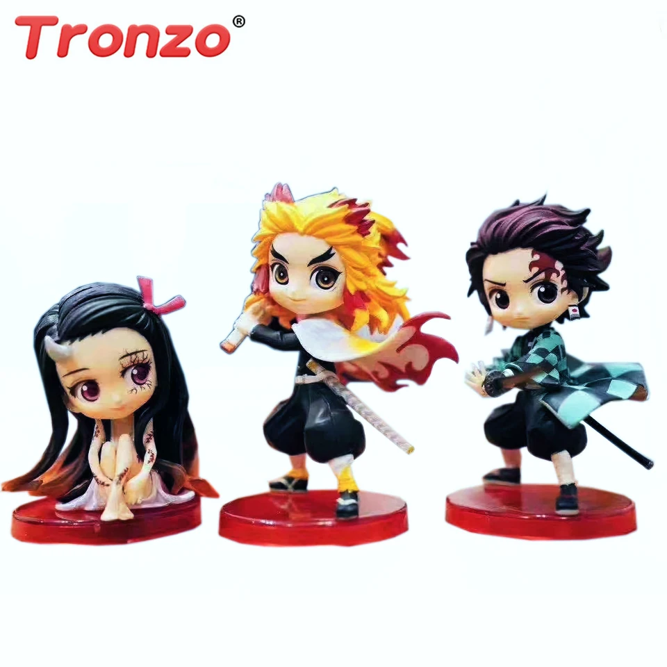

Tronzo 3PCS/Set Demon Slayer Kimetsu no Yaiba Q posket Kamado Tanjirou Nezuko Rengoku Kyoujurou PVC Figure Model Doll Toys Gifts