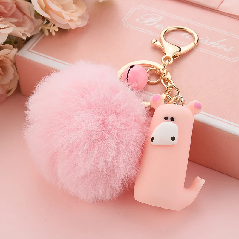 

Crystal Bear Sneake Drive Safe Key Chain Fluffy PomponTassel Pokemon Sleutelhangers Pants Keychain Porte Cles Llavero EH390