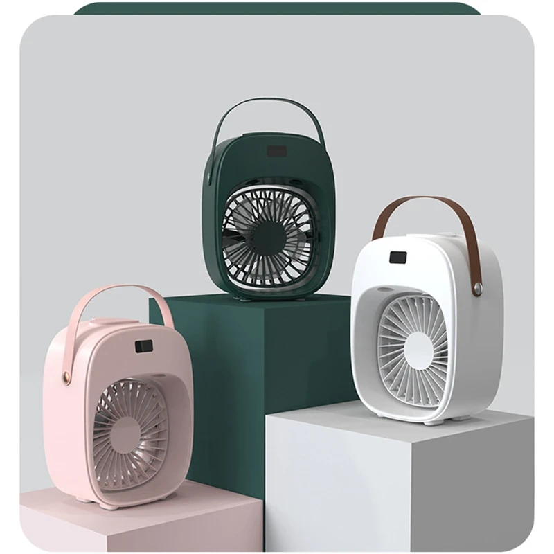 

Humidification Air Cooler Portable Cooling USB Desktop Cool Fan 5 Speed Personal for Office Household Traveling