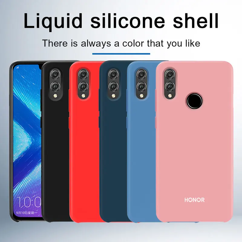 Оригинальный жидкий силиконовый чехол для huawei Honor 9x Pro Чехол Мягкий тонкий полный