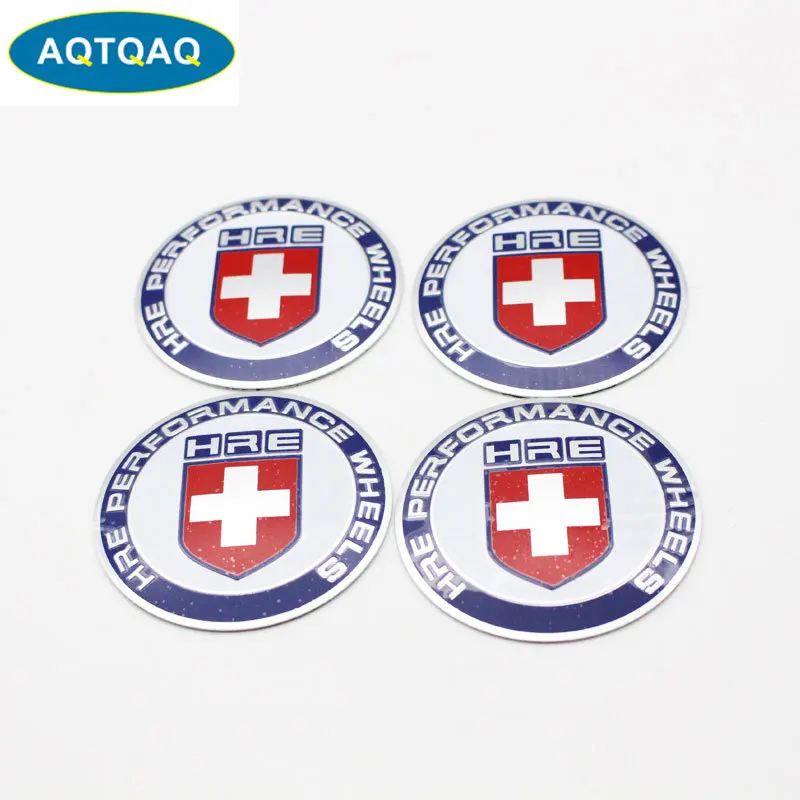

4Pcs/Set 56mm HRE Car Steering Tire Wheel Center Sticker Hub Cap Hubcap Sticker Emblem Badge Decal Car Styling
