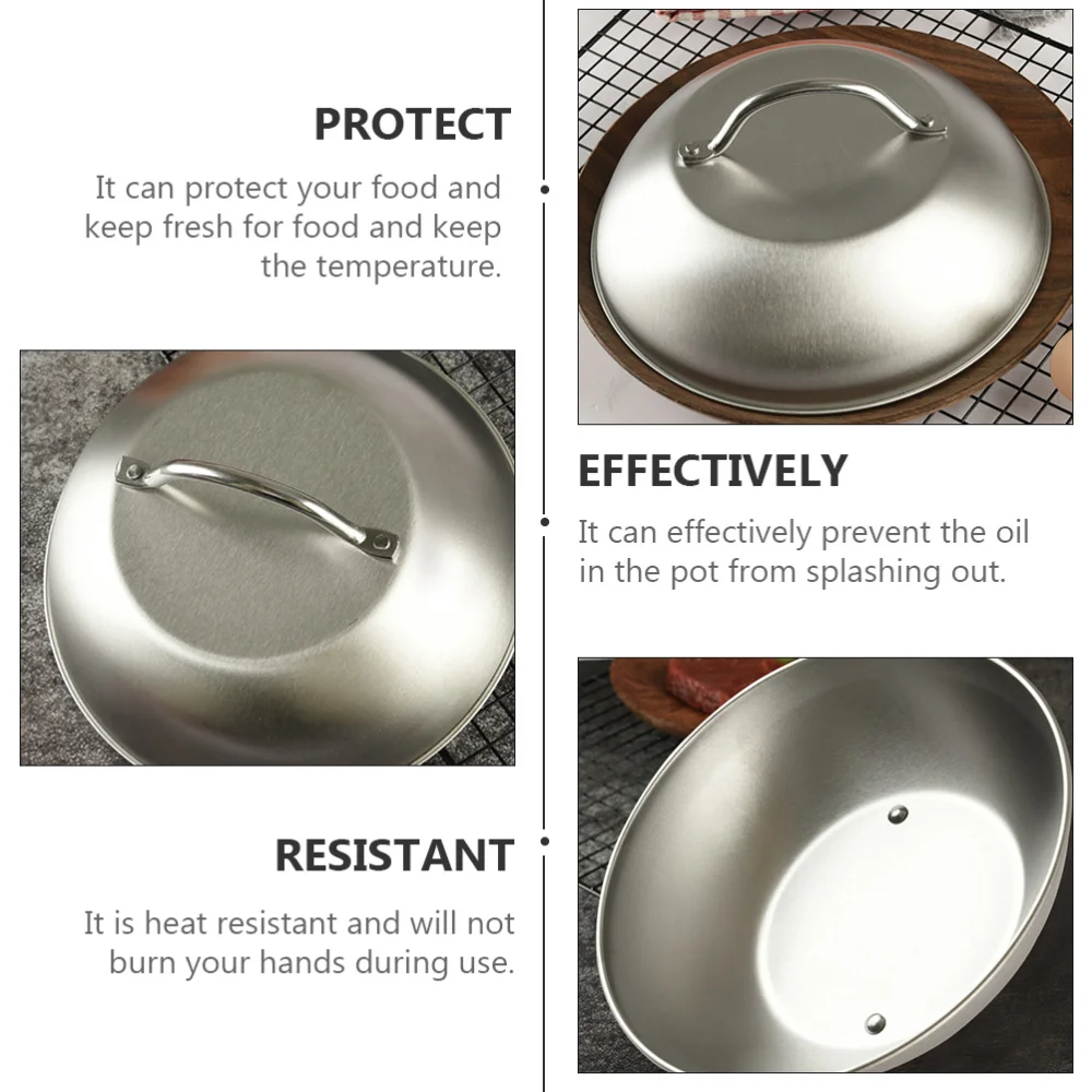 

Stainless Steel Pot Cover Insect-proof Food Cover Home Anti-scald Pot Lid