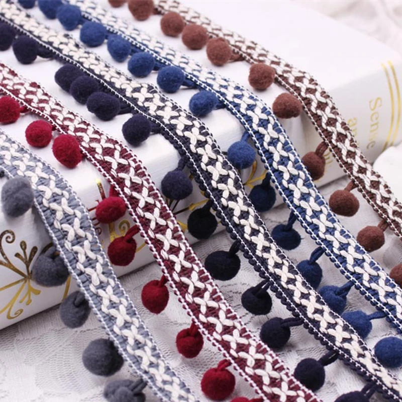 1 шт. кружевная лента помпон с кисточками помпоны отделка шариком шелковая