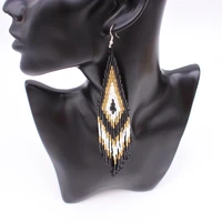 fashion bohemian ethnic vintage tassel earrings for women charm jewelry stud earrings female wedding bohemian earrings