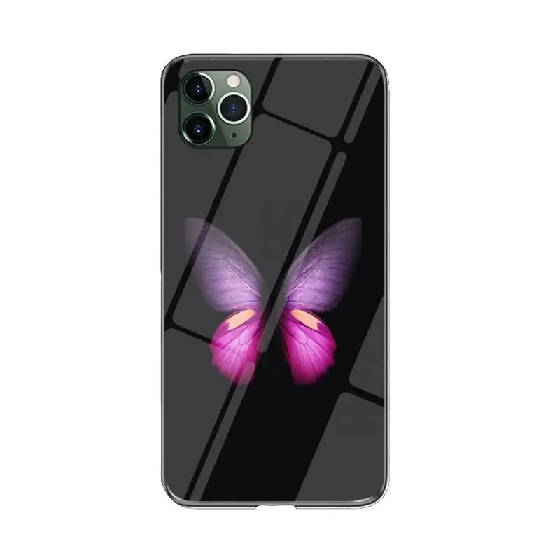 

FHNBLJ Glass phone case Phone Case For iPhone 12 mini 12 PRO Max 11 pro XS MAX 8 7 6 6S Plus X XR cover