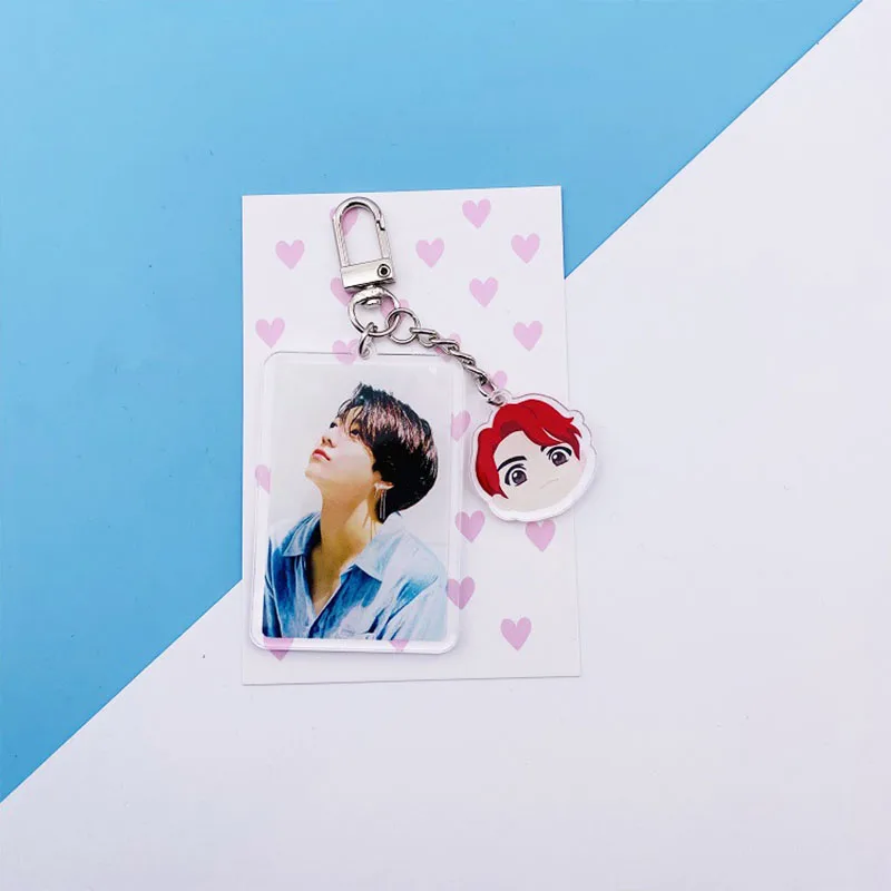 KPOP Bangtan Boys мультяшный акриловый брелок Подвеска Аксессуары JIMIN V JIN JK SUGA J-HOPE RM