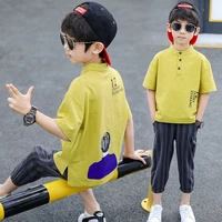 pullover spring summer childrens clothes suit baby boys t shirt pants 2pcsset teenage top sport costume for kids streetwear